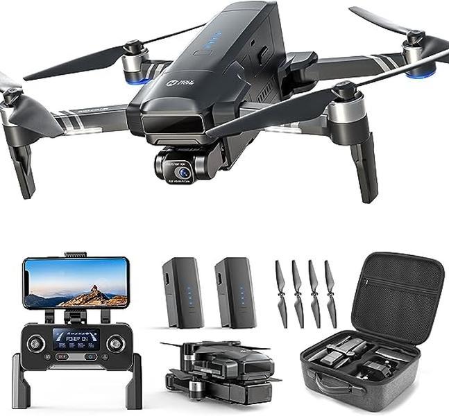 Holy Stone HS600 Drones with Camera 4K, 10000 FT Long Range Transmission, 2-Axis Gimbal & EIS Anti Shake, 56-Min Flight Time, GPS mode Accessories Navigation