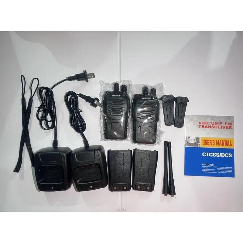 5-10km Talkie Long Range Two-way Radio ultra-long standby time Waterproof Walkie BF-888S UHF 400-470MHz 16CH VOX with Cha