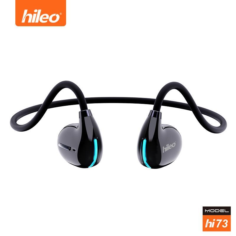 Hileo Wireless Earphone, Open Ear Design Headphone with Noise Cancelling Mic, IPX4 Waterproof Sports Earbuds for Gaming & Sports, Wireless Headphones