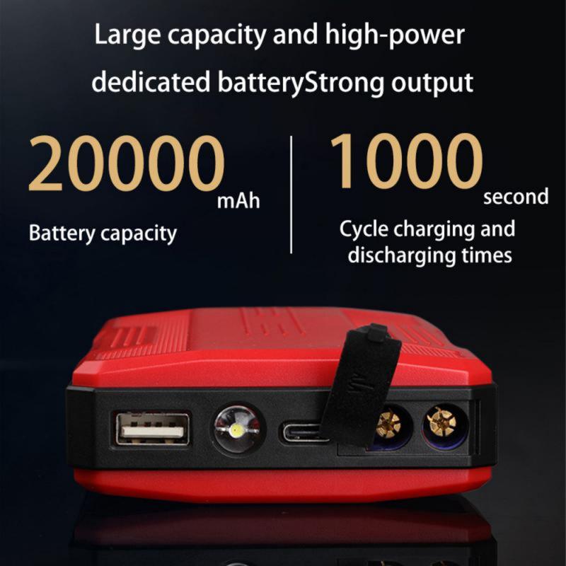 Heavy Duty 12V Jump Starter with 10000 Lumen LED Flashlight, Strobe Modes, and Safety Features for Trucks and Diesel Engines peak jump