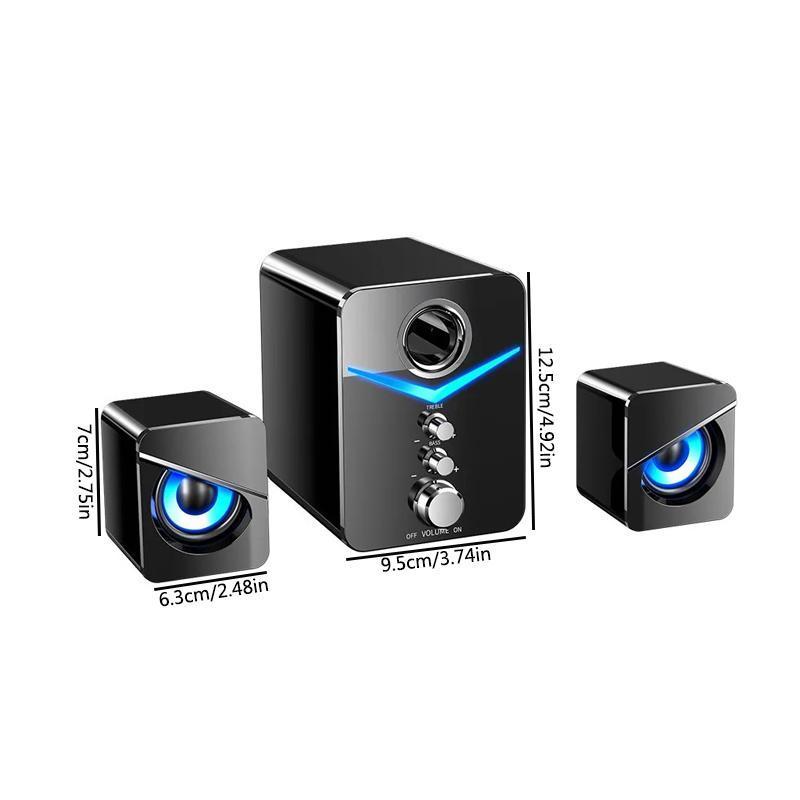 USB Powered BT Speaker, Home Theater Sound System, Mini Speaker, Desktop Computer MP3 Player, Audio PC Phone Subwoofer