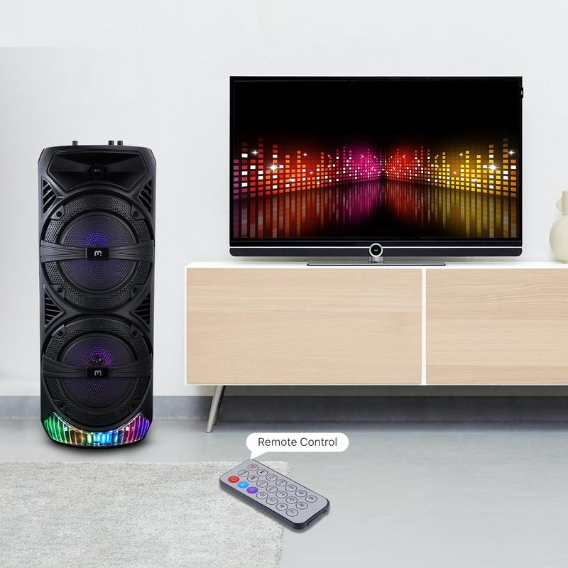 Bluetooth Speaker with Microphone&Remote RGB Wireless Speaker Dual Sound Track for Party Outdoor