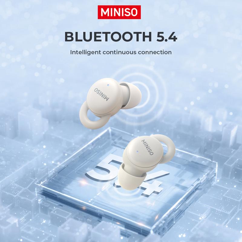 MINISO X10 AI Translation Bluetooth Sleep Wireless Earbuds Noise Blocking Earbuds for Sleep Comfortable Fit Bluetooth 5.4 Earphones for Unlimited Sleep Sounds Side Sleeper In-Ear Wireless Headphones Sleeping Bluetooth EarBuds