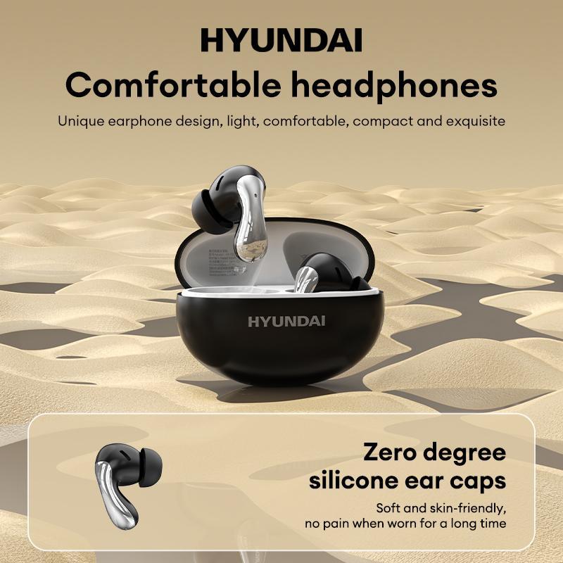 Hyundai Wireless In-ear Design Earphone, Hyundai HY-Y01 Wireless Earbuds with Charging Case, Comfortable to Wear Earbuds for Sports, Gaming, Calling