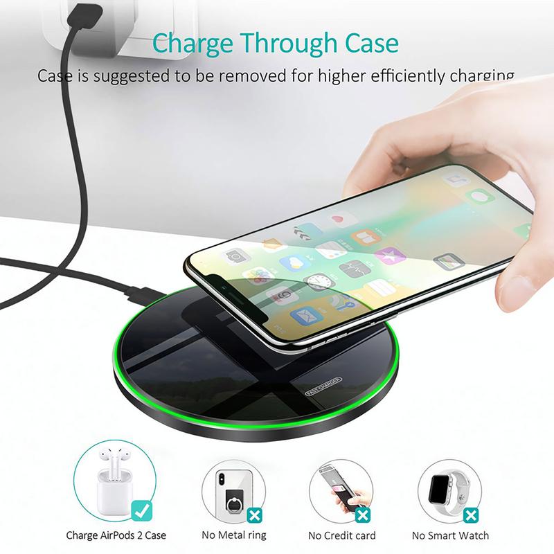 PDKUAI 20W Wireless Charger Phone Fast Charging Pad for iphone 16 15 14 13 12 11 X Samsung galaxy S24 S23 S22 S21 S20 Smartphone Cellphone wireless charger