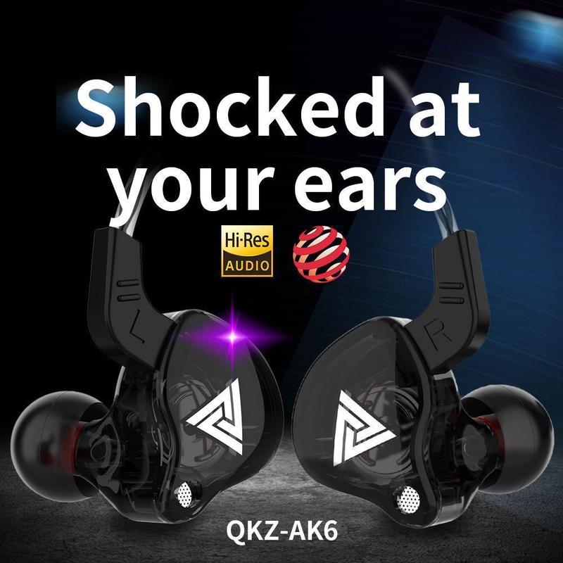 2025 QKZ AK3 AK6 Portable Wired In-Ear Earphone,   Wired Headphones With Mic, HiFi Subwoofer   Noise Cancelling Wired Earphones for Game   Sports, 3D Stereo Sound Headphones For Gym   & Sports & Game, Headphones 8D Audio,   Electronic Audio Earbud Headse