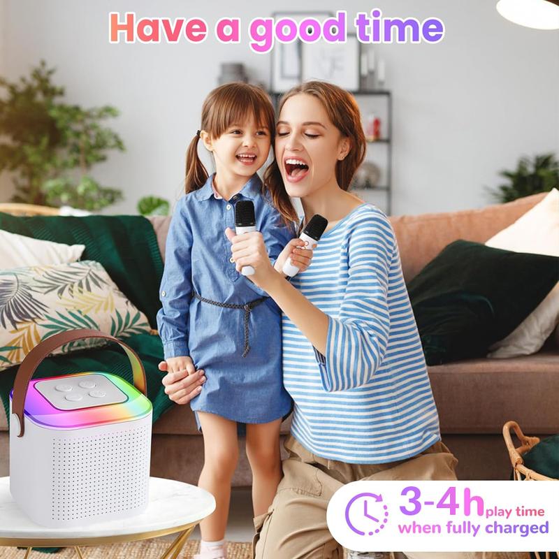 Fall Mini Karaoke Machine for Kids,Portable Bluetooth Speaker with Wireless Microphone for Kids Toddler,Gifts for Girls and Boys Birthday