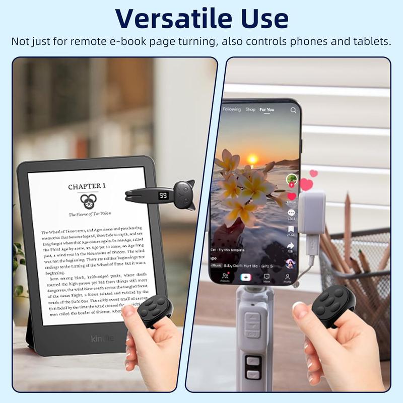 Smartphone Auto Tapping Device, Finger Continuous Tapper, Kindle Paperwhite Oasis Remote Page Turner Bluetooth Controller