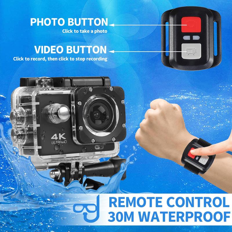 4K Action Camera Sport Video Underwater Waterproof Camera Wifi Remote For Go Pro