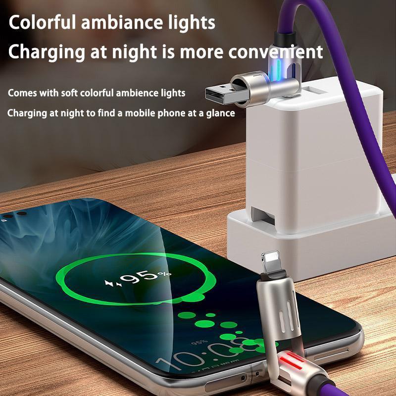 4-in-1 USB Charging Cable – MAX 240W Fast Charging Cable (USB A, Type C, Lightning) – Multi-National Aluminum Alloy, Ideal for iPhone 15 14, Samsung Galaxy, Android Phones, iPad Pro & More.