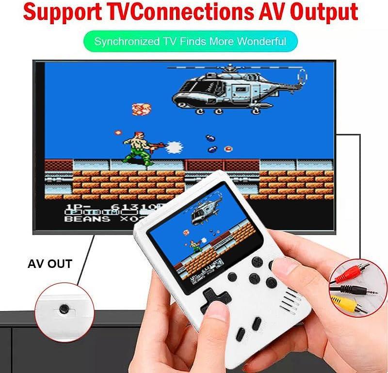 Retro handheld game console, mini arcade machine with 500 classic games built-in, portable handheld video games, suitable for children and adults, game console box supporting TV output, children's and adults' Christmas gifts