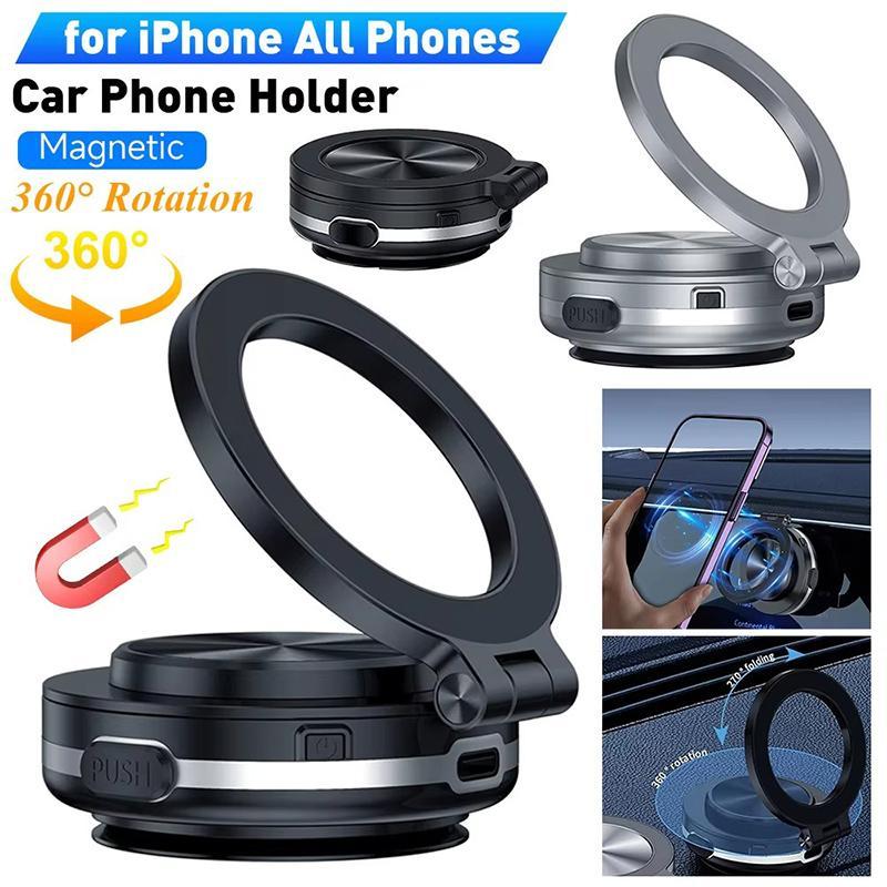 Car Magnetic Phone Holder, 360° Rotatable Phone Car Holder, Universal Magnetic Mount Bracket, Vacuum Adsorption Car Phone Holder