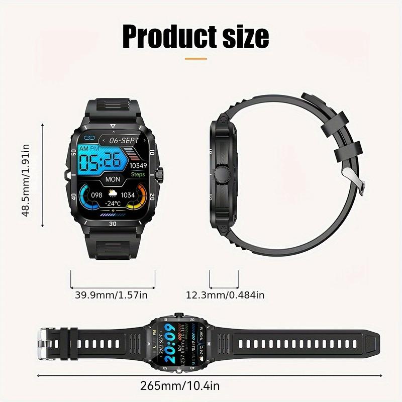 EIGIIS KT71 Full Touch Screen Smart Watch with Voice Assistant,Remote Shutter,Music Control,Weather Forecast,Real-time Message Alert,Customized DIY Dials,Wireless Call Smartwatch