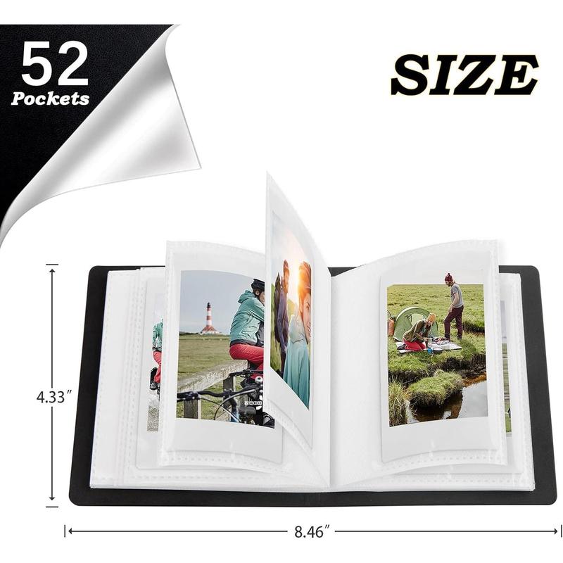 52 Pockets Mini Photo Album for Fujifilm Instax Mini Instant Film, Polaroid Snap, Z2300, SocialMatic Instant Cameras & Zip Instant Printer (1Pack)