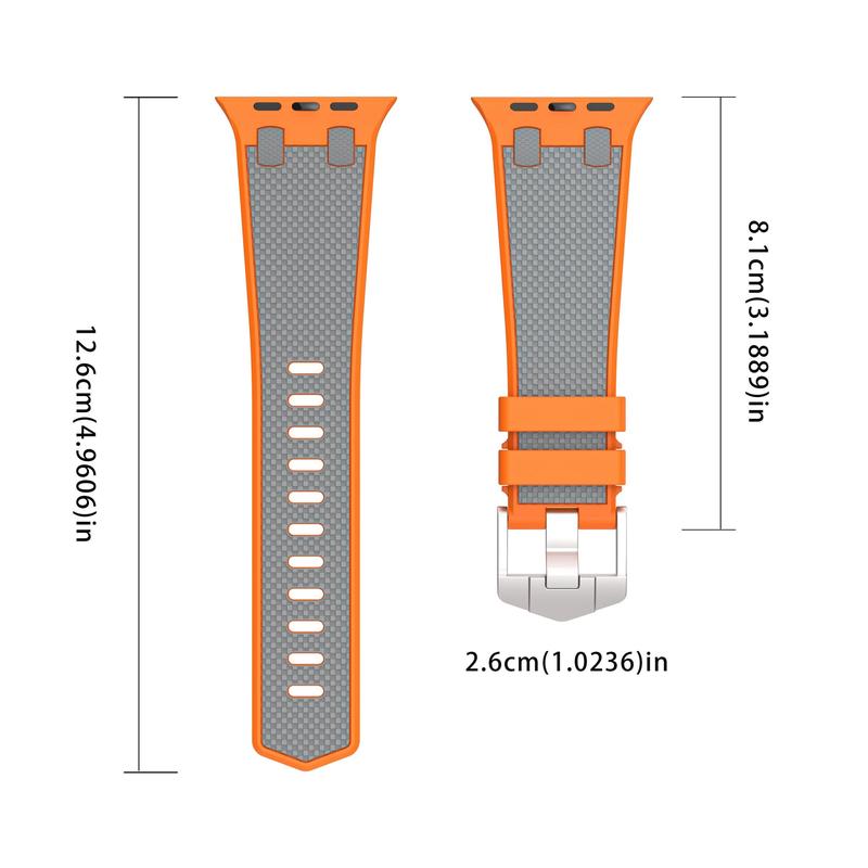 Soft Silicone Watch Band, 1 Count Replacement Watch Band for Apple Watch 49mm 45mm 44mm 42mm, Smart Watch Accessories for iWatch Series 9 8 7 6 5 4 Ultra 2 1