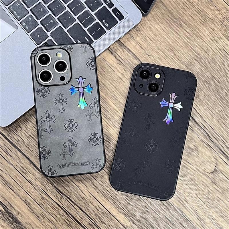 For iPhone 16 15 14 13 12 11 Pro Max gradient laser illuminated cross anti drop phone case,For iPhone 15 14Plus premium leather back panel phone case Accessories Cellphone Protective Cover Devices Shockproof