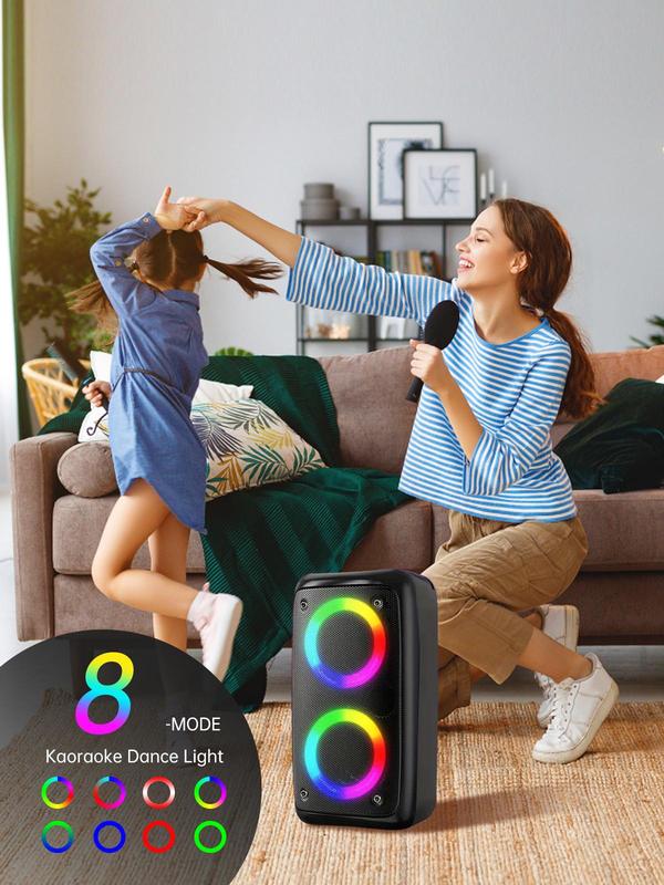 AM-2301 3D Surround Sound Bluetooth Speaker, High Quality Sound, Wireless Connectivity Audio Compact,  Wireless Bluetooth Speaker, Outdoor Wireless Speaker, Bluetooth Speaker with RGB Breathing Light, 3D Stereo Surround Sound Speaker