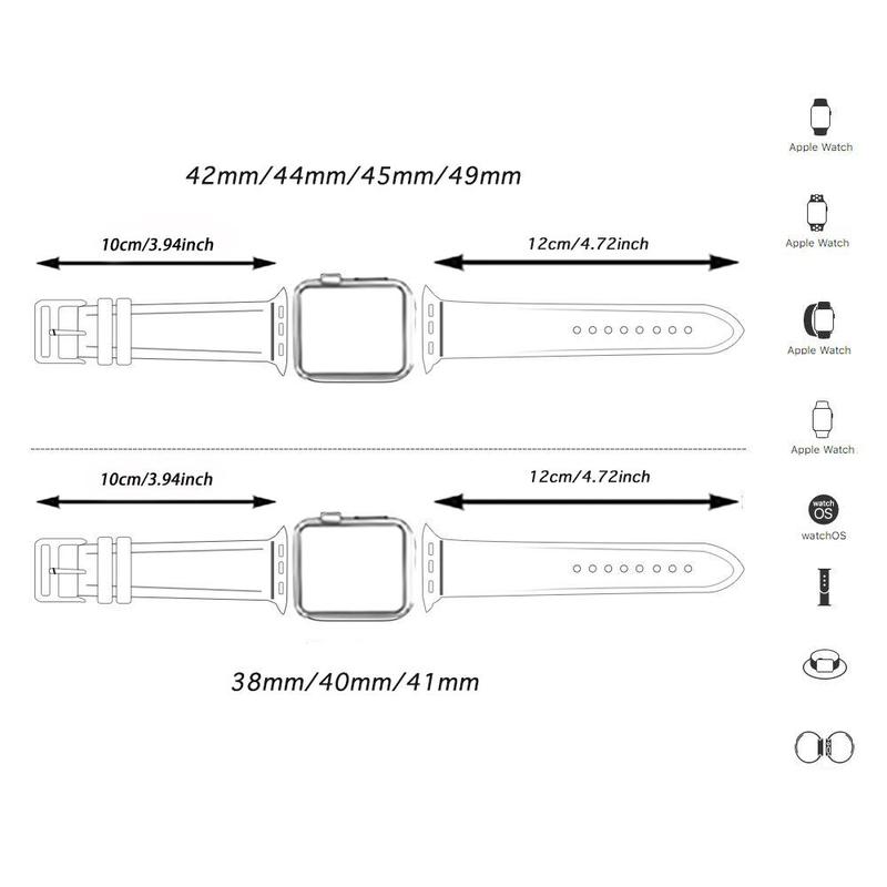 Solid Color PU Leather Watch Band, 1 Count Adjustable Replacement Watch Band for Women & Men, Thin Design Smart Watch Band, Soft Watchband for iWatch Series