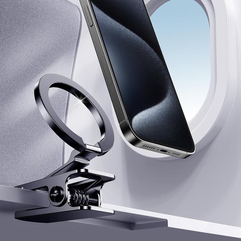 Magsafe Airplane Phone Holder, Universal Hands-Free Plane  Travel Essentials, Portable  Accessories for Iphone 15 14 13 12 & Magsafe Stand foldable car smartphone mount