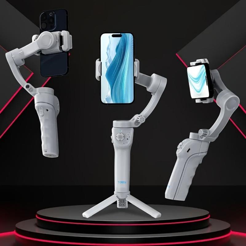 Smartphone Gimbal Stabilizer, Smart Gimbal, 3 Axis Phone Gimbal, Target Tracking, Portable & Foldable, Auto Tracking Phone Stabilizer, Smartphone Gimbal With ActiveTrack, Stabilizer For Video Recording, Vlogging Stabilizer Accessories Mobile Selfie