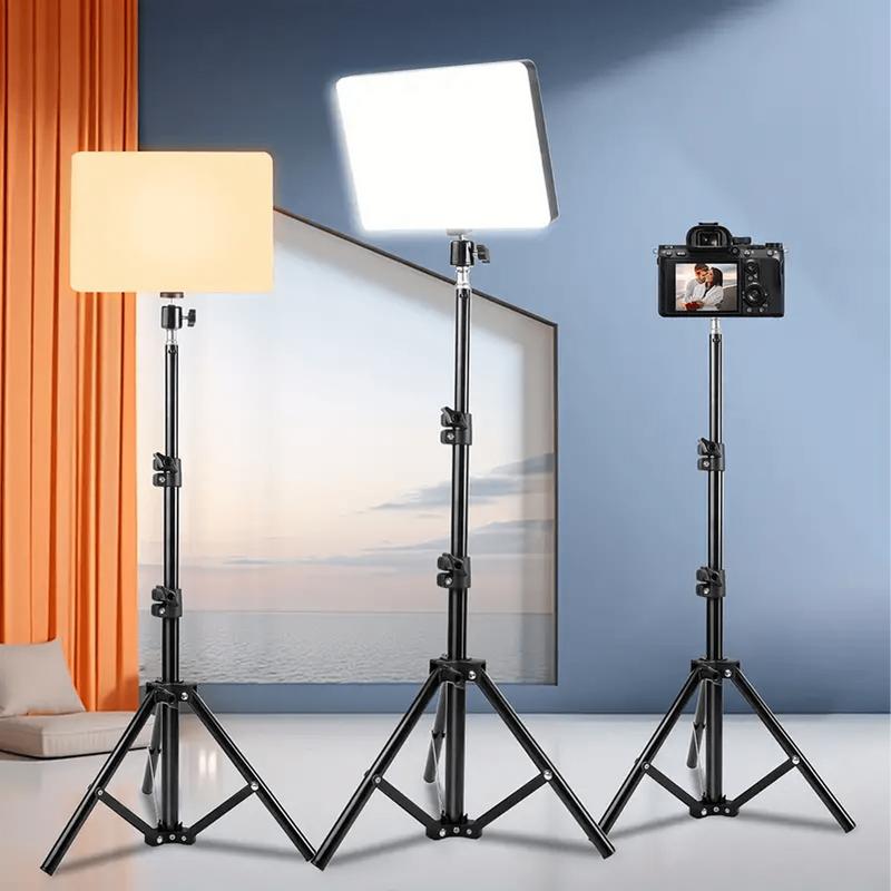 UEGOGO 10-inch LED square Fill light set with adjustable tripod - USB power, perfect for photography, selfies, live streaming and makeup picnics for Christmas and Thanksgiving gift-giving