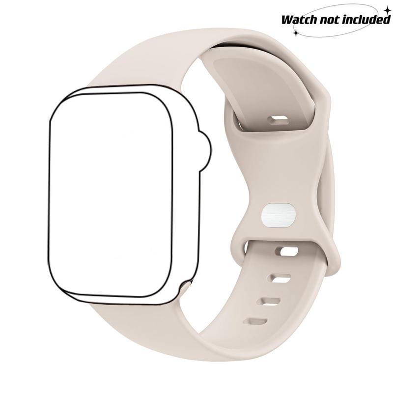 Adjustable Waterproof Silicone Smartwatch Band (Band Only), Soft Comfortable Wristband for Apple Watch Bands, Smartwatches Accessories for Apple Watches