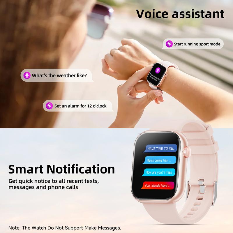 Smart Watch for Men Women (Answer Make Call) Original Silicone Strap,Steel Band Replacement Fitness Tracker,, Multiple Sports Modes FOR Android iOS Wearable Devices