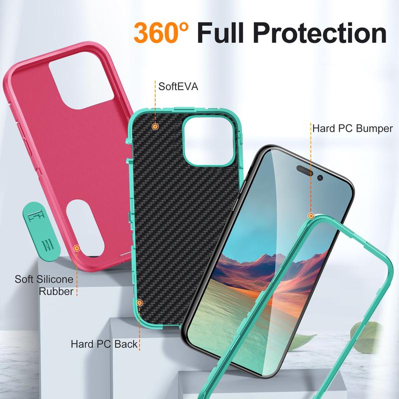 For iPhone 15 16 Pro Max 14 13 12 11 Hard Phone Case Heavy Duty Shockproof Cover