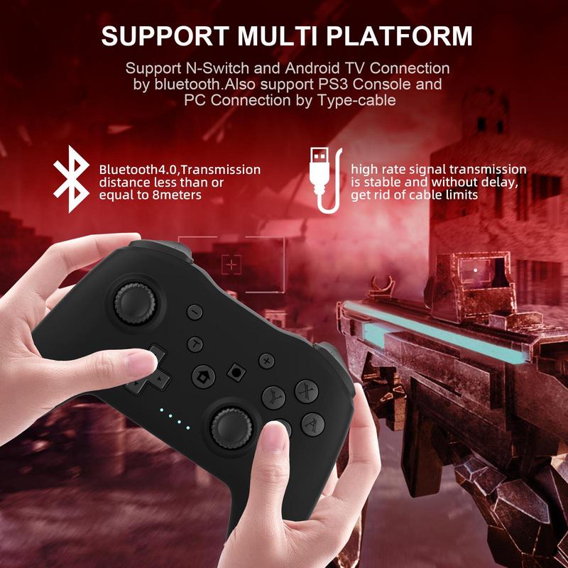 Wireless Gaming Controller for Nintendo Switch PC PS3 TV, Bluetooth Game Console Gamepad with 6-axis Gyroscope, Dual Vibration Joystick Game Controller, Gaming Console Accessories, Gifts for Boyfriend