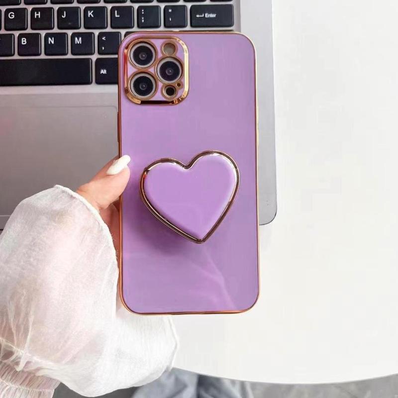 Simple Love Pattern Phone Case, 1 Count Anti-fall Decorative Phone Protector Cover, Phone Accessories Compatible with iPhone