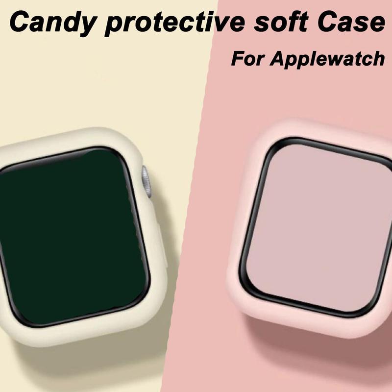 Soft Silicone Watch Case, Watch Protective Case (1 count), Wearable Accessories Compatible with Apple Watch 38mm 40mm 41mm