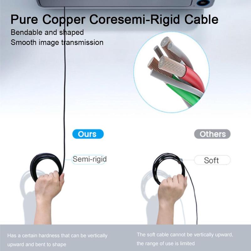 4.3 Inch LCD Industrial Endoscope, HD 1080P 5.5mm Waterproof Camera, Car Inspection Tool with Adjustable LED Light