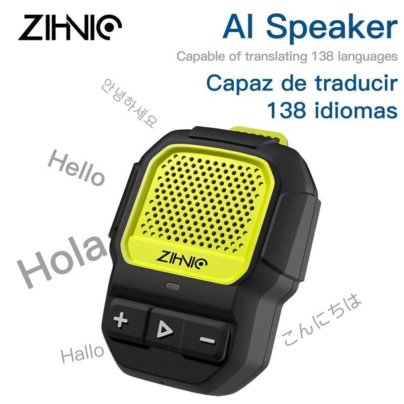 ZIHNIC AI Portable Speaker,IP67 Waterproof ,Bluetooth V5.4, Clip-On Wireless Wearable Speaker(Non-Magnetic) Built-in Mic for Hands-Free Music Calls,Outdoor Mini Speaker Smartphone Audio iphone