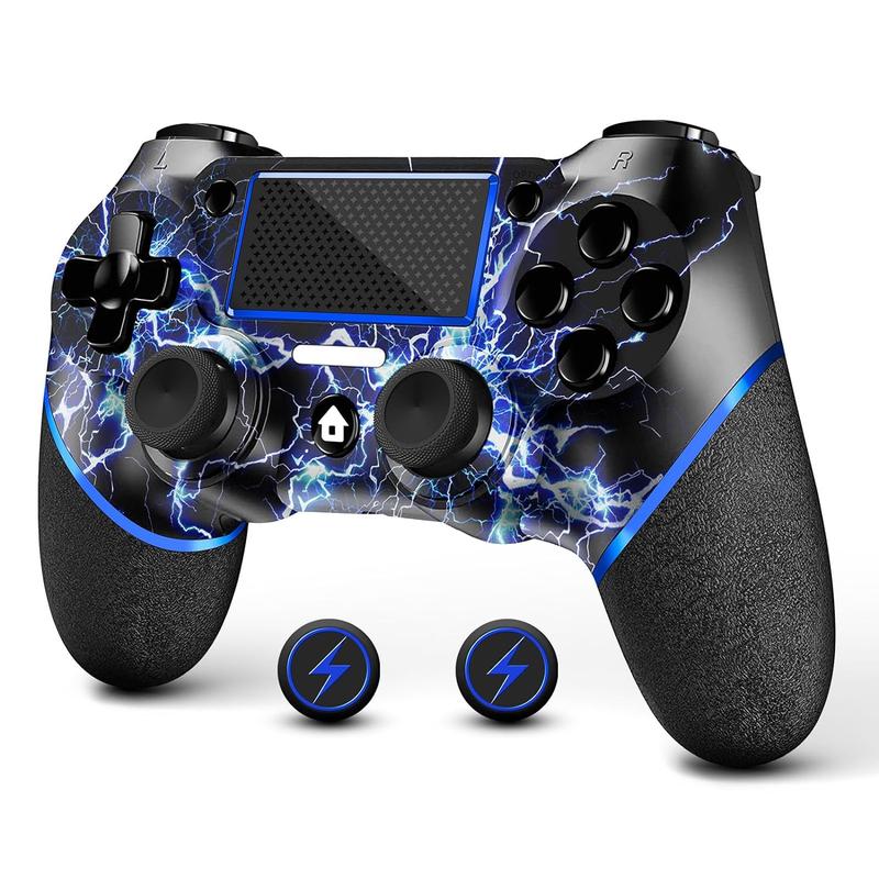 Wireless Controller for Ps4 Romote Compatible with Ps4 Slim Pro, Controller for Ps4 with 3.5mm Audio Jack, Touch Pad,Six Axis Motion Control (Blue)