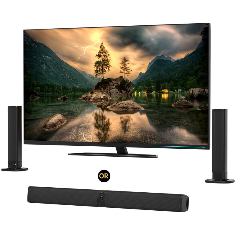 Portable Surround Sound Bar Wireless Subwoofer 2 Speaker System, 2 in 1 Multifunctional Audio Speaker, Supports Bluetooth TF Card USB , Stereo Audio Strip for TV Tablet PC Phone Home Theater Devices