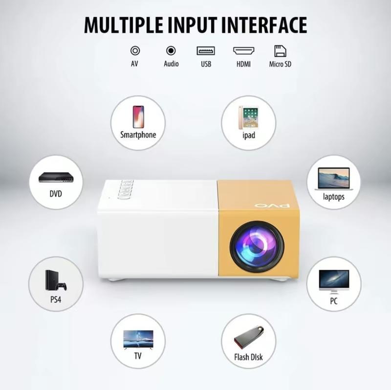 Portable Mini Projectors LED Micro Projector 1080 Home Party Meeting Theater Projector