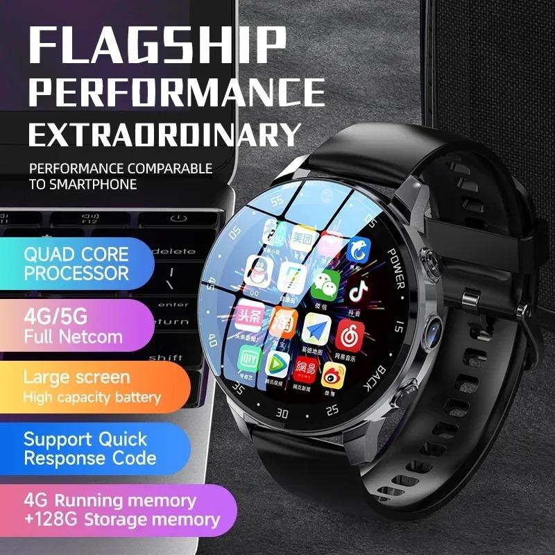 4G NEW Global Android Smartwatch Men Dual HD Camera Smart Watch Full Touch Screen Heartrate Waterproof 64G SIM Call smartwatches