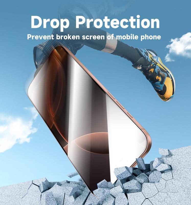 2PCS Magic Johns Privacy Screen Protector for iPhone - Full Cover, Easy Install, Anti-Spy, Anti-Fingerprint, Anti Glare, Anti-Scratch