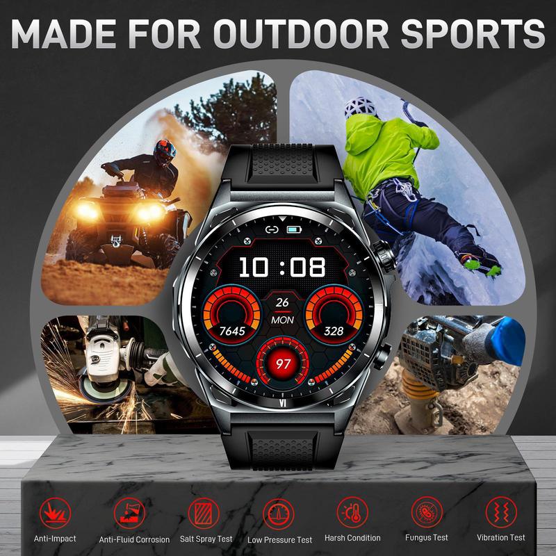 EIGIIS KE6 Smartwatch for Men, Wireless Calling, 1.43