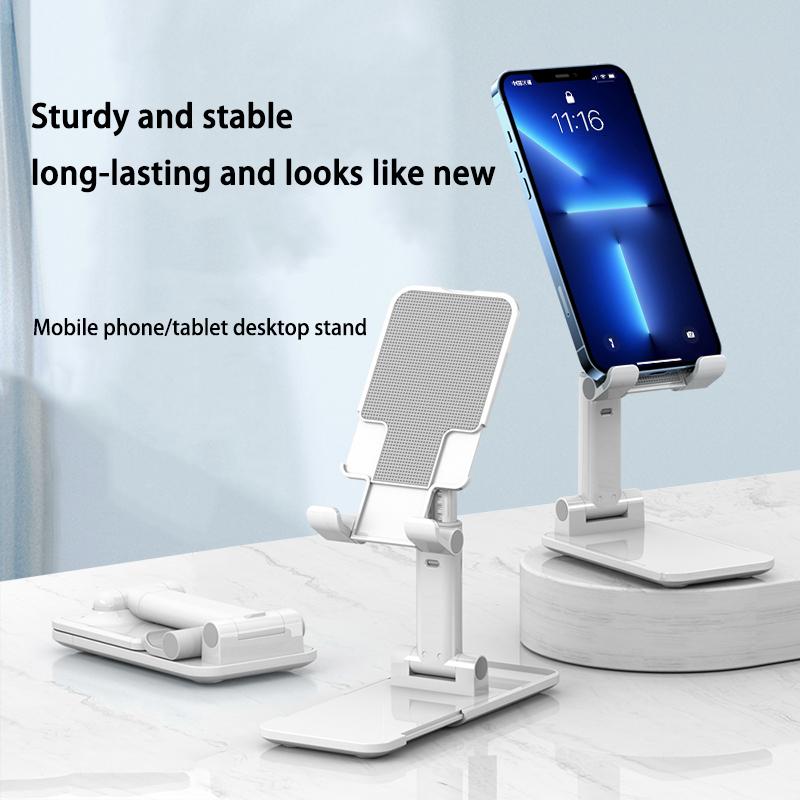 Retractable Universal Phone and Computer Stand, Folding Lazy Tablet Desktop Stand for All Mobile Devices - Alloy Aluminum,