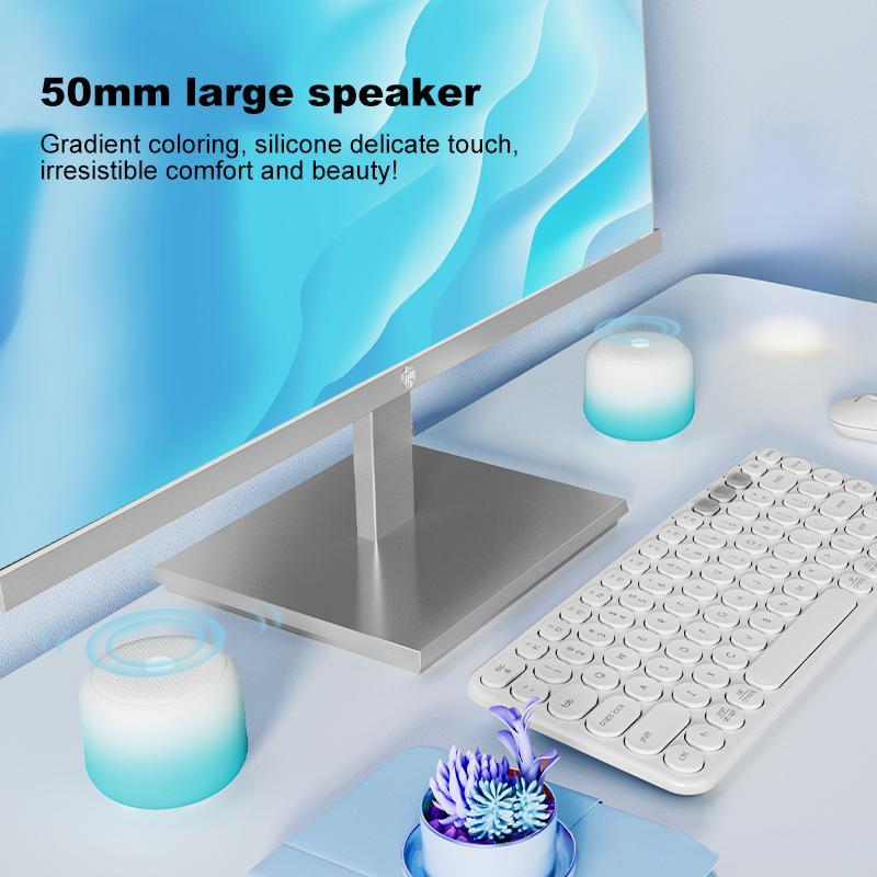 Portable Wireless Speaker, IP67 Waterproof TWS Wireless Bluetooth-compatible Speaker, Hands-free Desk Speaker for Home Office