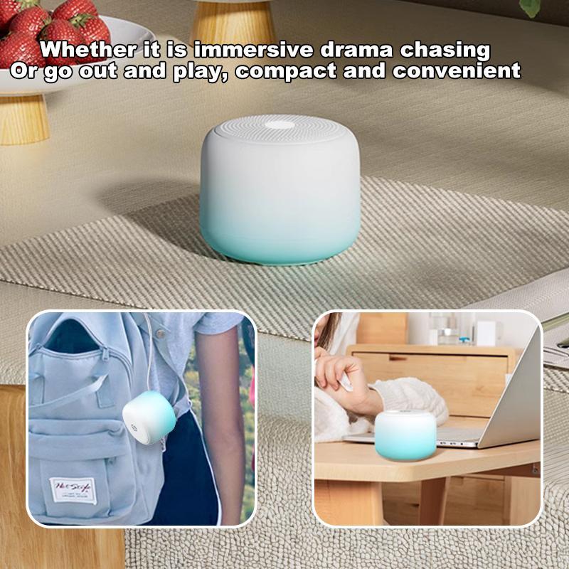 Portable Wireless Speaker, IP67 Waterproof TWS Wireless Bluetooth-compatible Speaker, Hands-free Desk Speaker for Home Office