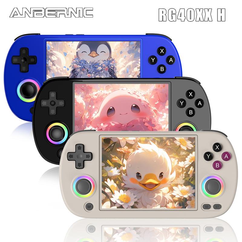 ANBERNIC RG40XXH Retro Handheld Game Console 4.0-inch IPS Screen 640*480 64G 5K+ Classic Games Linux 64-bit System Retro Games Consoles Classic Emulator 3200mAh Battery HD connection to TV  Streaming Holiday Gifts