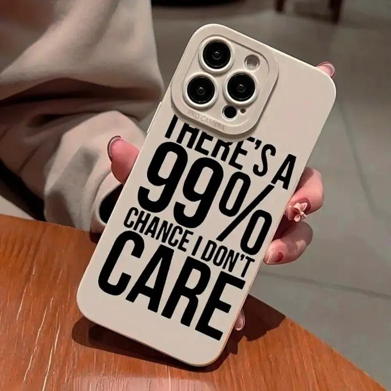 Slogan Graphic Phone Case, Fashion Phone Protective Case, Full Coverage Shockproof Phone Cover Compatible With iPhone 16 15 14 13 12 11 XS XR X 7 Mini Plus Pro Max