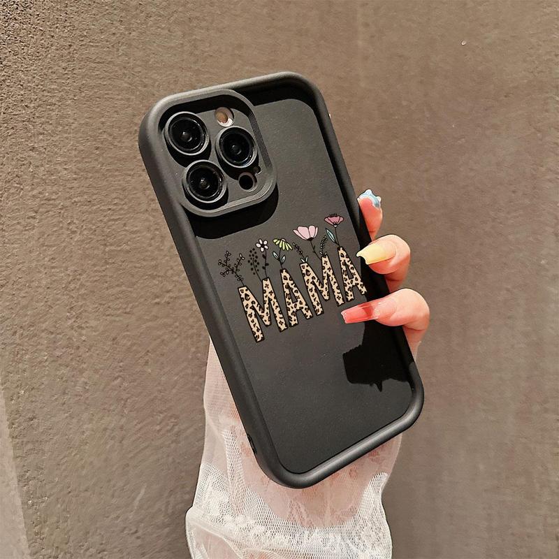 Fall Leopard-print Letter Pattern Phone Case, Anti-drop Cellphone Protective Case, All-inclusive Mobile Phone Cover for iPhone 11 12 13 14 15 Pro Max