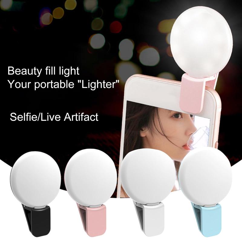 Mini Ring Light,  Small Clip On Ring Light,Portable LED Light for Phone, 3-Level Adjustable Brightness Selfie Light，Bring You Better Photos, Suitable for Laptops and Makeup - Suitable for Small and Adult, Portable Selfie Lights Accessories Cellphone