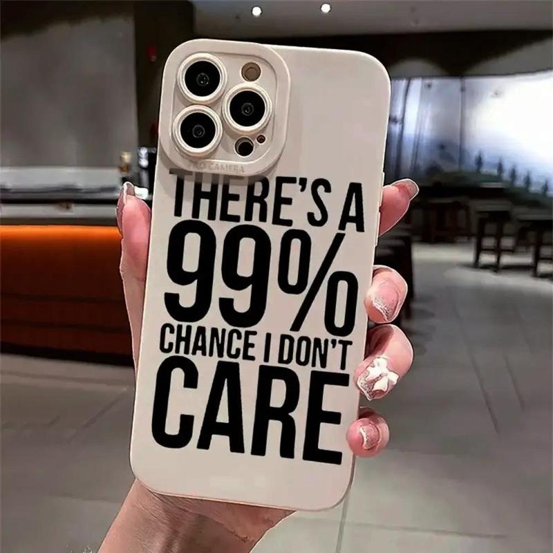 Slogan Graphic Phone Case, Fashion Phone Protective Case, Full Coverage Shockproof Phone Cover Compatible With iPhone 16 15 14 13 12 11 XS XR X 7 Mini Plus Pro Max