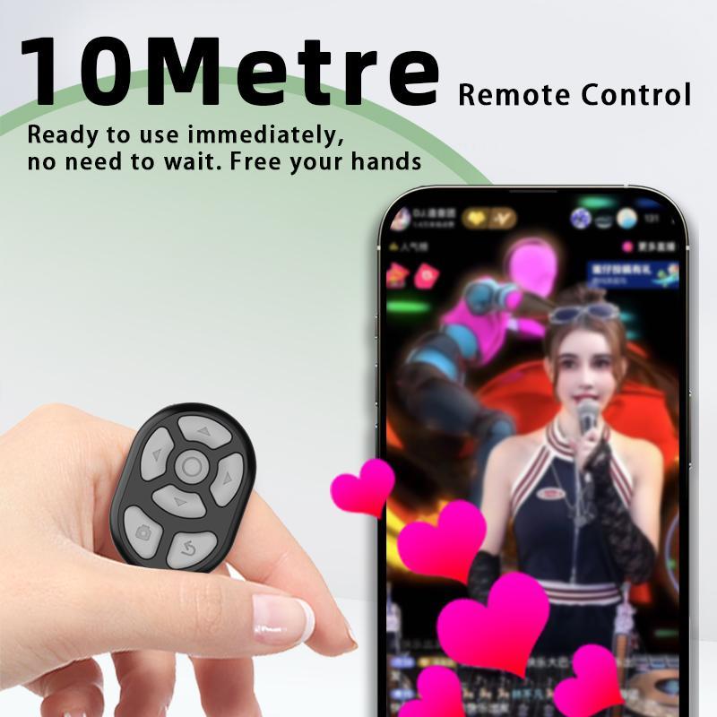 Wireless Remote Control Page Turner, 3 In 1 Function Remote Controller, Video Control Companion Compatible For iPhone iPad Android Phone