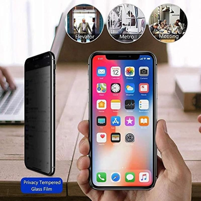 Privacy Screen Protector, 2 Counts Tempered Glass Phone Screen Protective Film, Phone Accessories Compatible with iPhone 16 Series X 11 12 13 14 15 Pro Max 15 Plus, Fall Gift, Birthday Gifts