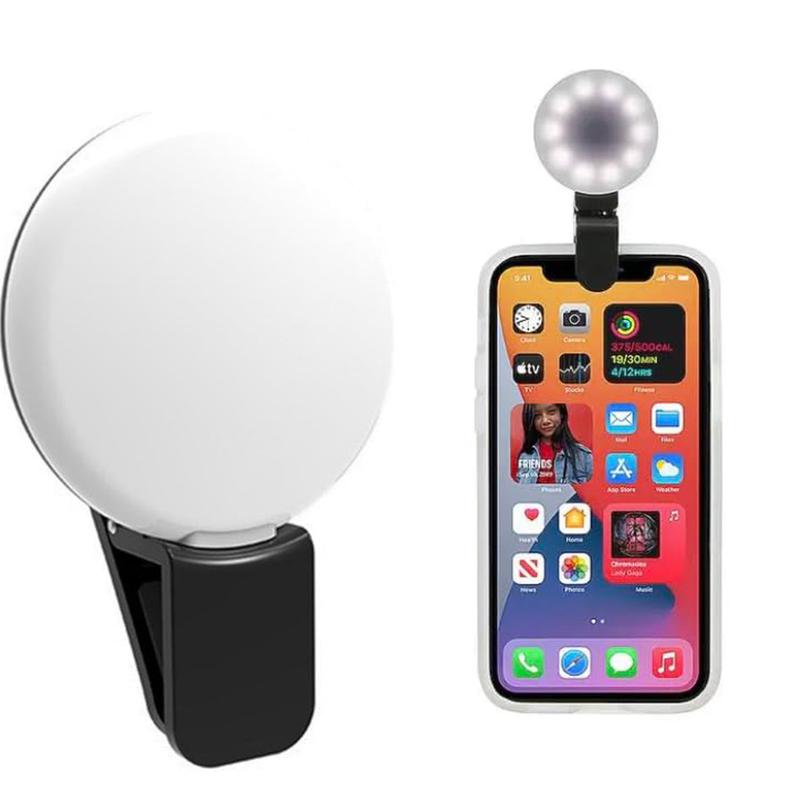 Mini Ring Light,  Small Clip On Ring Light,Portable LED Light for Phone, 3-Level Adjustable Brightness Selfie Light，Bring You Better Photos, Suitable for Laptops and Makeup - Suitable for Small and Adult, Portable Selfie Lights Accessories Cellphone